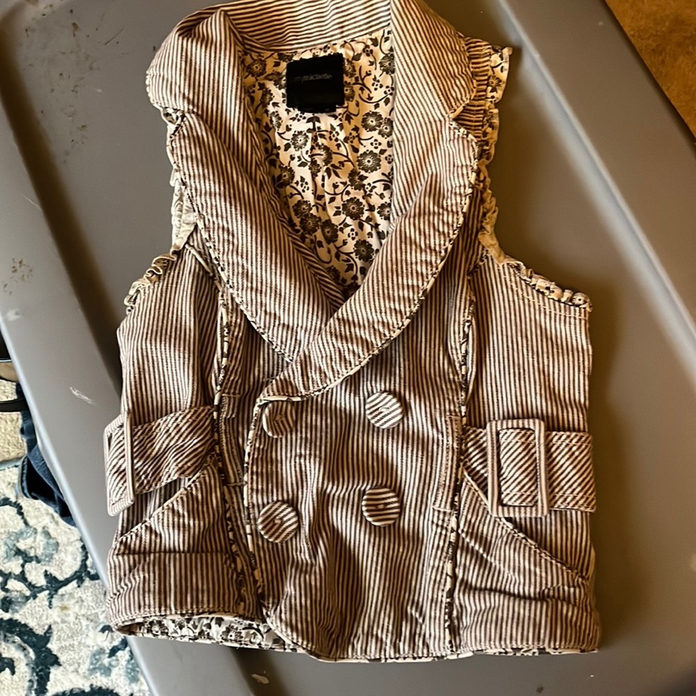 My Michelle striped vest small